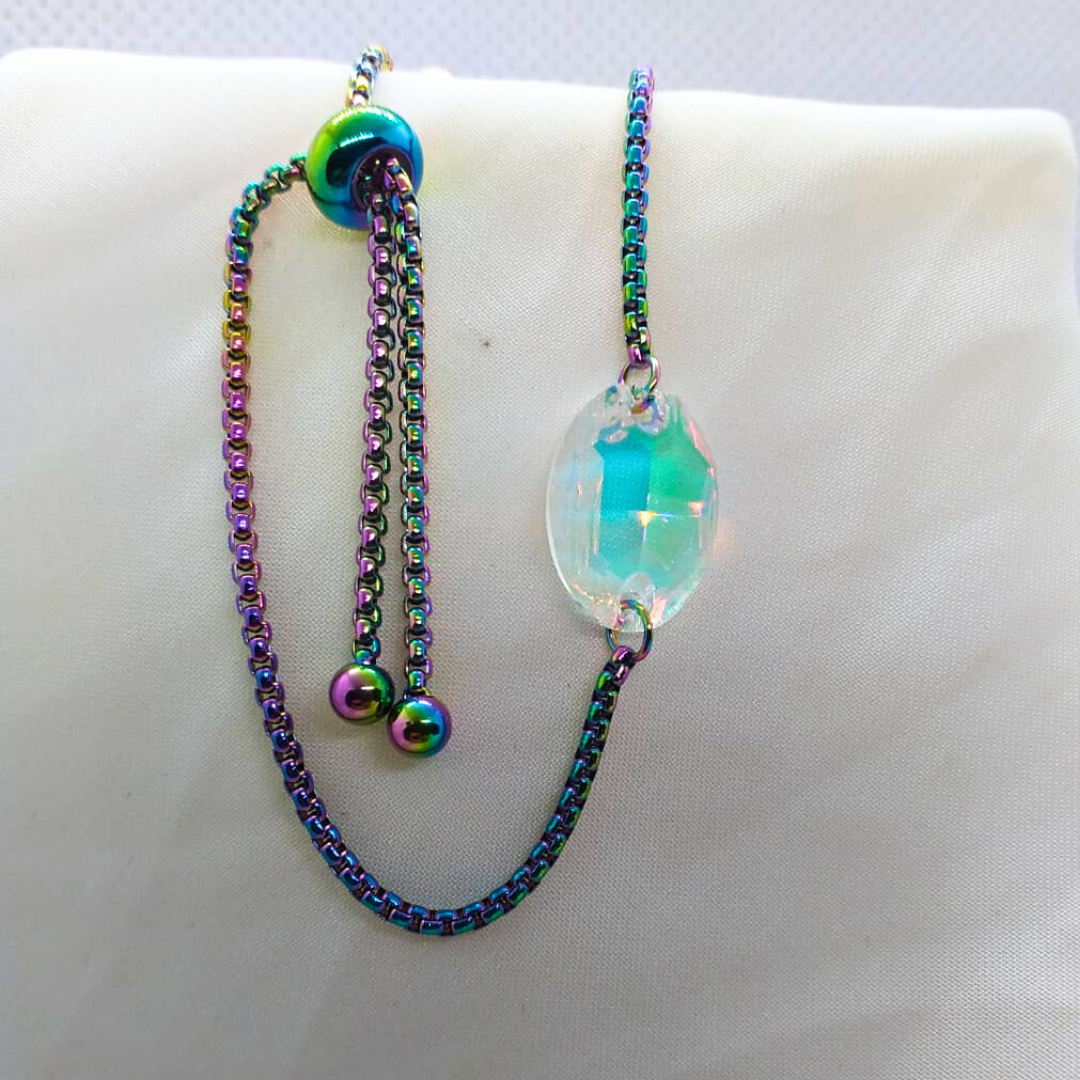 Multicolor Transparent Crystal Bracelet