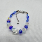 Blue Crystal Beaded Bracelet