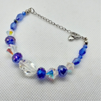 Blue Crystal Beaded Bracelet