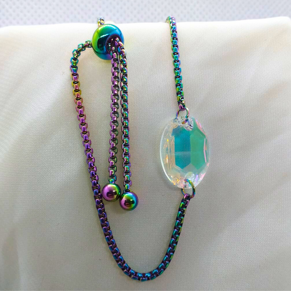 Multicolor Transparent Crystal Bracelet