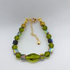Green Crystal Beaded Bracelet
